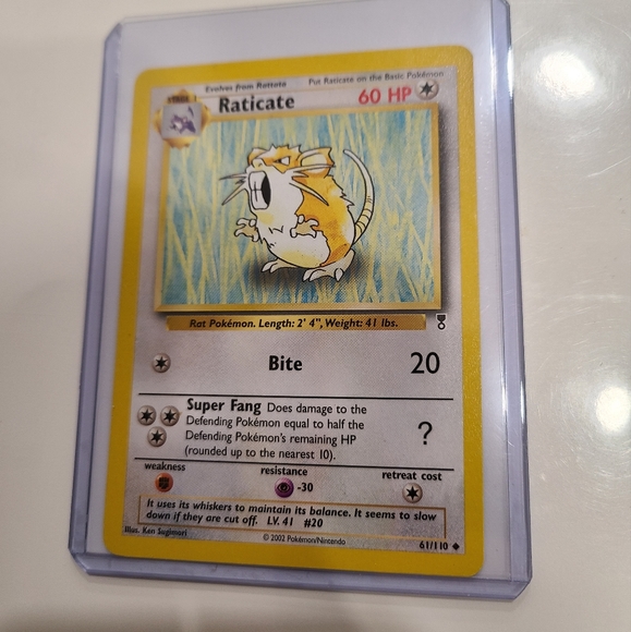 raticate pokemon card value - 020/165 - Pokemon 151 - Reverse Foil Colorless Rarity Raticate Pokémon card old back